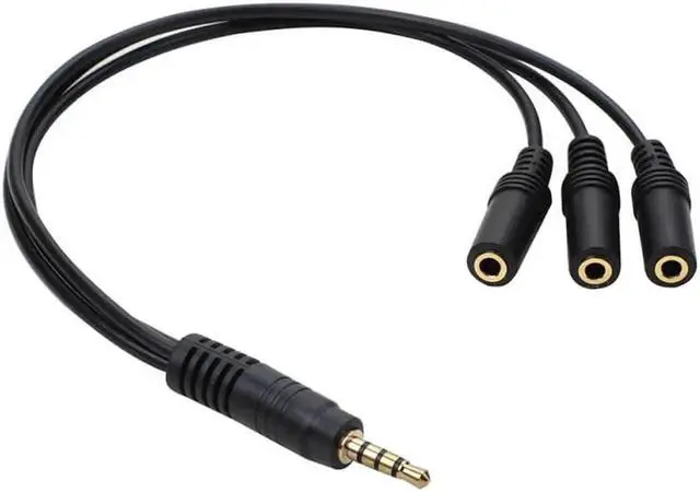 Alt view image 4 of 6 - 1Pcs Audio Cable Divider 3.5mm Male To 3 Female Jacks 3.5mm Cables Splitter Aux Adapter Cable for IPhone Samsung Headphones Plug
