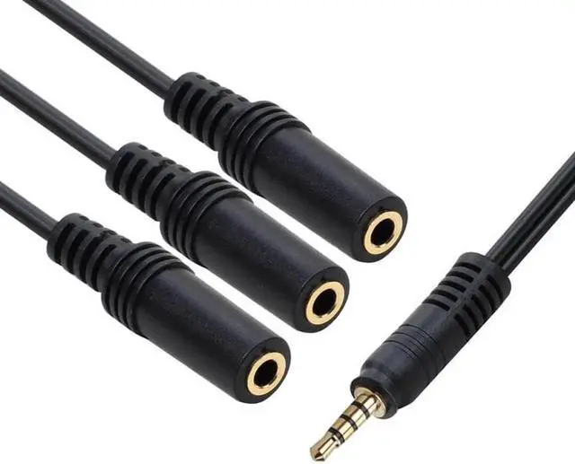 Alt view image 6 of 6 - 1Pcs Audio Cable Divider 3.5mm Male To 3 Female Jacks 3.5mm Cables Splitter Aux Adapter Cable for IPhone Samsung Headphones Plug