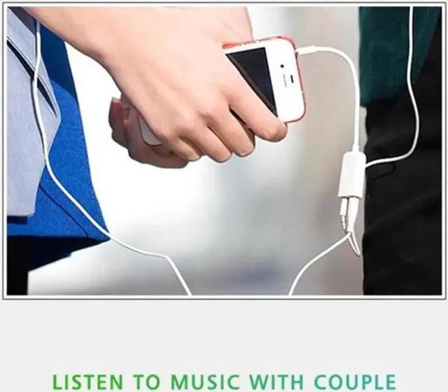 Alt view image 6 of 6 - 1Pcs 3.5mm Jack Earphone Splitter Cable 1 Male to 2 Female headphone Audio Splitter Adapter for MP3 Mobile Phone 3.5mm cable aux