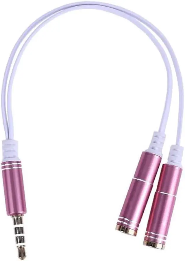 Alt view image 3 of 6 - 1Pcs 2 in1 3.5mm Stereo Audio Male to 2 Female Headphone Microphone Y Splitter Audio Cable Cord Wire Adapter for PC Notebook Laptop