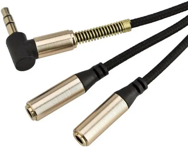 Alt view image 2 of 6 - 1Pcs VBESTLIFE Audio Cables 3.5mm Stereo Audio 1 Male to 2 Female Splitter Cable Adapter for PC Cellphone Tablet Speaker Earphone