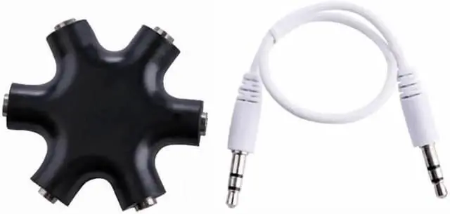 Alt view image 6 of 6 - 1Pcs 3.5mm Earphone Headphone Audio Splitter 1 Male to 5 Female Port Cable Adapter Converter Connector Audio Splitter