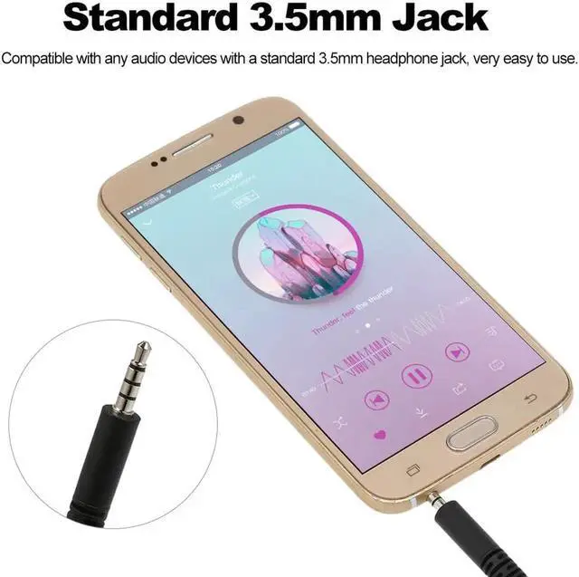 Alt view image 6 of 6 - 2PCS 3.5mm Audio Y Splitter Cable Headset Audio Microphone Adapter 2 Female to 1 Male Converter for Smart Phone Tablet PC Laptop