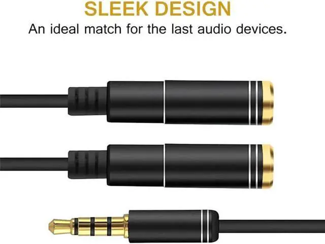 Alt view image 7 of 7 - 1Pcs ARCHEER 3.5mm Audio Splitter Cable 1 Male to 2 Female 3.5mm Jack Microphone Splitter Cable Adapter For iPhone Smartphone PC
