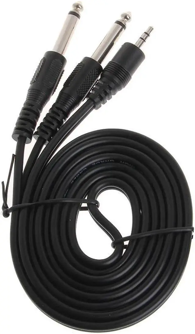 Alt view image 6 of 6 - 1Pcs Stereo 3.5mm 1/8" Jack To 2x 6.35mm 1/4" Male Mono Audio Splitter Adapter Cable audio connections speakers, mixing desk