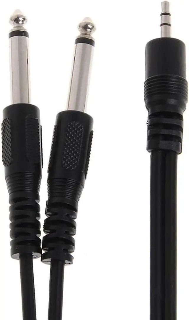 Main image of 1Pcs Stereo 3.5mm 1/8" Jack To 2x 6.35mm 1/4" Male Mono Audio Splitter Adapter Cable audio connections speakers, mixing desk