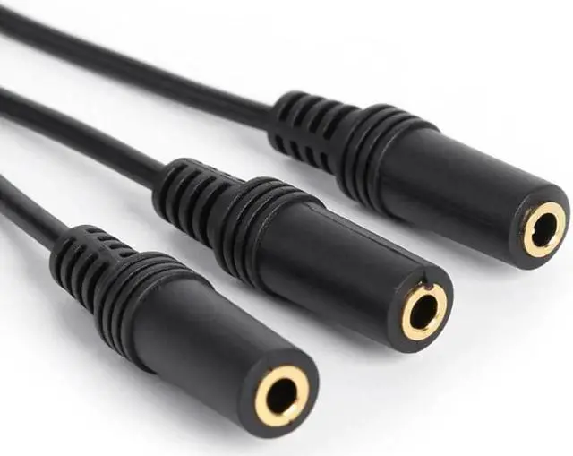 Alt view image 5 of 6 - 1Pcs 3.5mm 4 Pole Plug to 3 Way Stereo Audio Headphone Splitter Adapter Cable AUX AV Audio Extension Wire Cord For MP3 MP4 PC phone