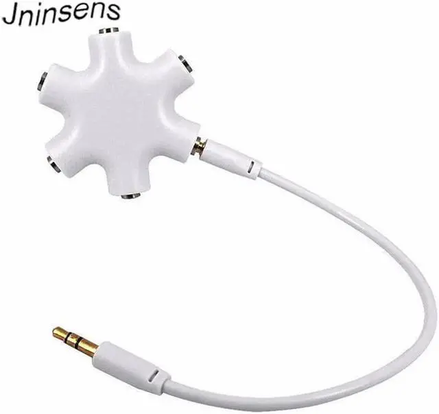 Main image of 1Pcs 5 Jack Stereo Headset Headphone Earphone Extension Audio Hub Splitter Adapter 1 Male to 2 3 4 5 Female Audio Cable