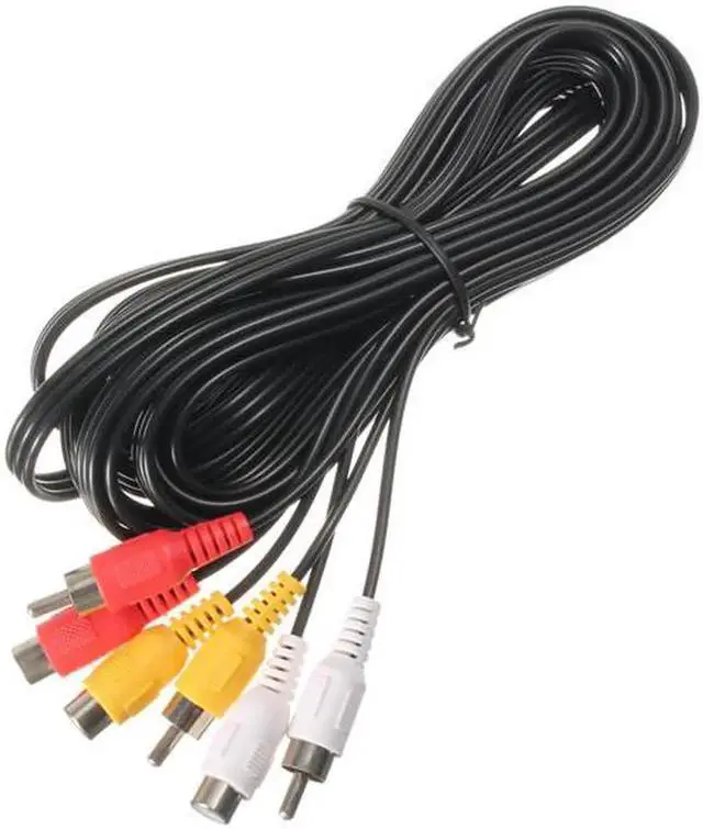 Alt view image 2 of 5 - 1Pcs CLAITE 3 RCA Male to 3 RCA Cable Female Plug Adapter AUX Cables 5m DVD Audio Video AV Splitter Converter Extension Cable Wire