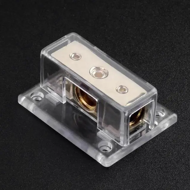 Alt view image 2 of 6 - 1Pcs 1x1/0AWG to 2x4AWG Car Audio Power/Ground Cable Splitter Distribution Block 2 Way Power Cable Splitter Distribution Block