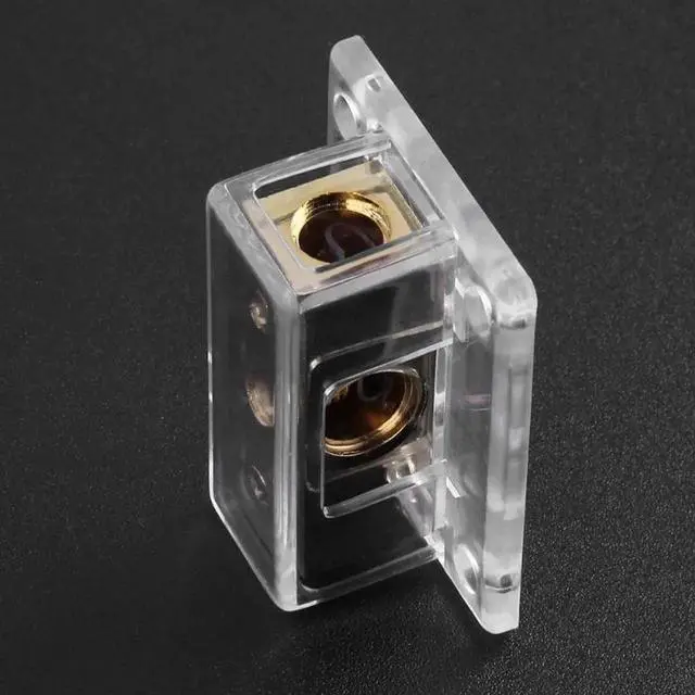 Alt view image 6 of 6 - 1Pcs 1x1/0AWG to 2x4AWG Car Audio Power/Ground Cable Splitter Distribution Block 2 Way Power Cable Splitter Distribution Block