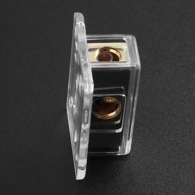 Alt view image 4 of 6 - 1Pcs 1x1/0AWG to 2x4AWG Car Audio Power/Ground Cable Splitter Distribution Block 2 Way Power Cable Splitter Distribution Block