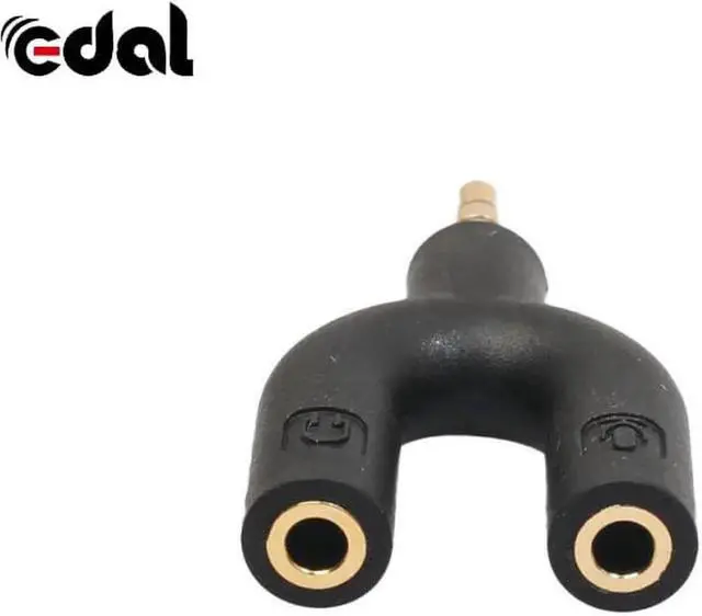 Alt view image 2 of 6 - 1Pcs 3.5mm Potable Stereo Audio Headset Mic Splitter Adapter Male to 2 Female Audio Adapter Practical Headset Mic Splitter Adapter