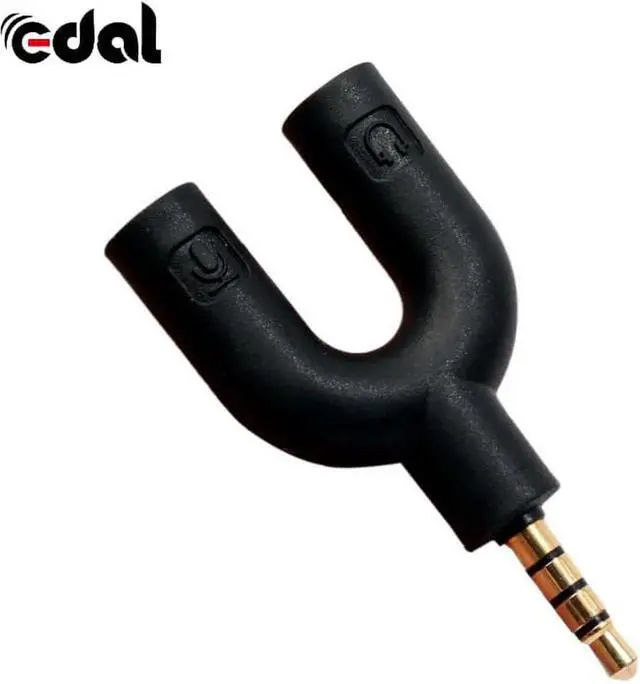 Alt view image 5 of 6 - 1Pcs 3.5mm Potable Stereo Audio Headset Mic Splitter Adapter Male to 2 Female Audio Adapter Practical Headset Mic Splitter Adapter