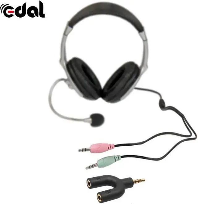 Alt view image 3 of 6 - 1Pcs 3.5mm Potable Stereo Audio Headset Mic Splitter Adapter Male to 2 Female Audio Adapter Practical Headset Mic Splitter Adapter