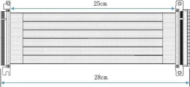 Alt view image 4 of 6 - PCI-E X16 to 16X 3.0 Male to Female Riser Extension Cable Graphics Card Computer Chassis PCI Express Extender Ribbon 128G/Bps (R33SF 25CM)
Be the first to review this product...