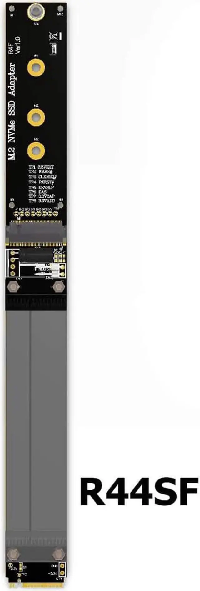 Alt view image 4 of 5 - R44SF / R24SF M.2 NVMe SSD Extension Cable Solid State Drive Riser Card Support M2 to PCI Express 3.0 X4 PCIE Full Speed 32G/BPS(R44SF 20CM)
