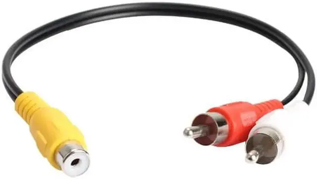 Alt view image 5 of 6 - 1Pcs Best price Nickel Plating plug RCA Female Jack to 2 RCA Male Plug Y Splitter Audio Video AV Adapter Cable