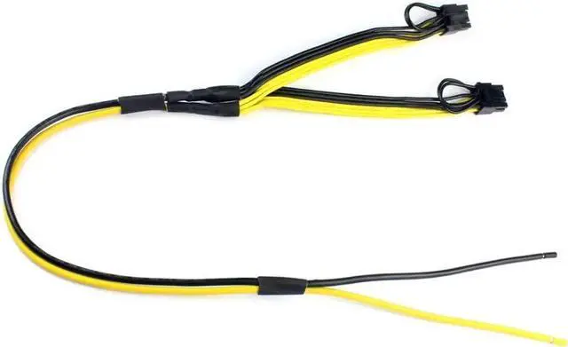 Alt view image 2 of 6 - PCIe Graphics Video Card Power Cable Dual 8pin 6+2pin DIY Splitter Cord 12AWG+18AWG for Server Power Supply (5Pcs)