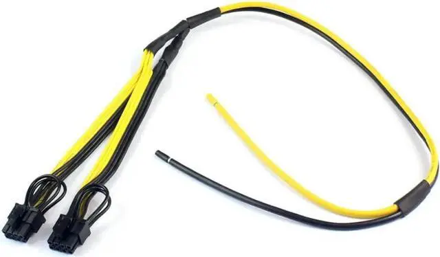 Main image of PCIe Graphics Video Card Power Cable Dual 8pin 6+2pin DIY Splitter Cord 12AWG+18AWG for Server Power Supply (5Pcs)