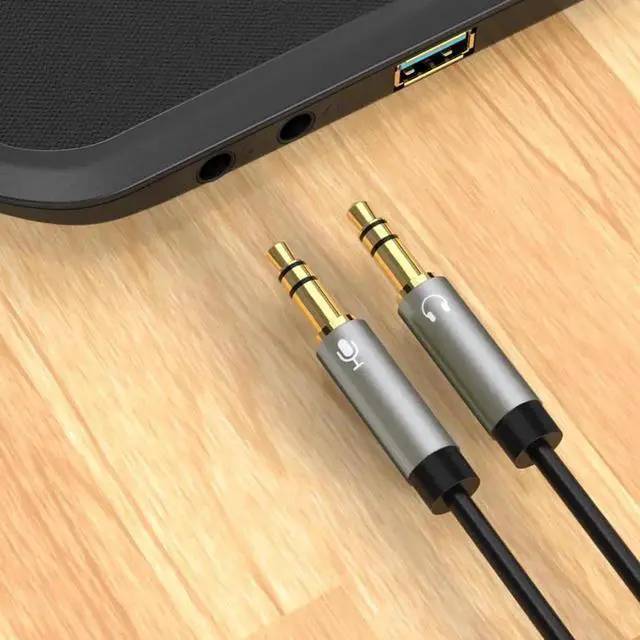 Alt view image 4 of 6 - 1Pcs Biaze Headphone Splitter 3.5mm Female to 2 Male for Computer 3.5mm Mic Audio Y Splitter Cable Headset to PC Converter Adapter