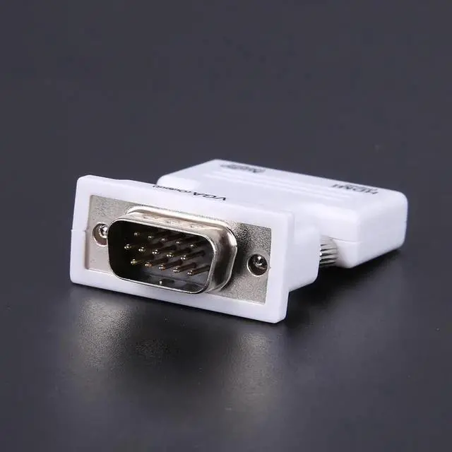 Alt view image 3 of 6 - 1Pcs HDMI Female to VGA Male 3.5mm Audio Output Converter 1080P Connector Adapter HDMI Splitter with 45cm Audio Cable for Computer TV