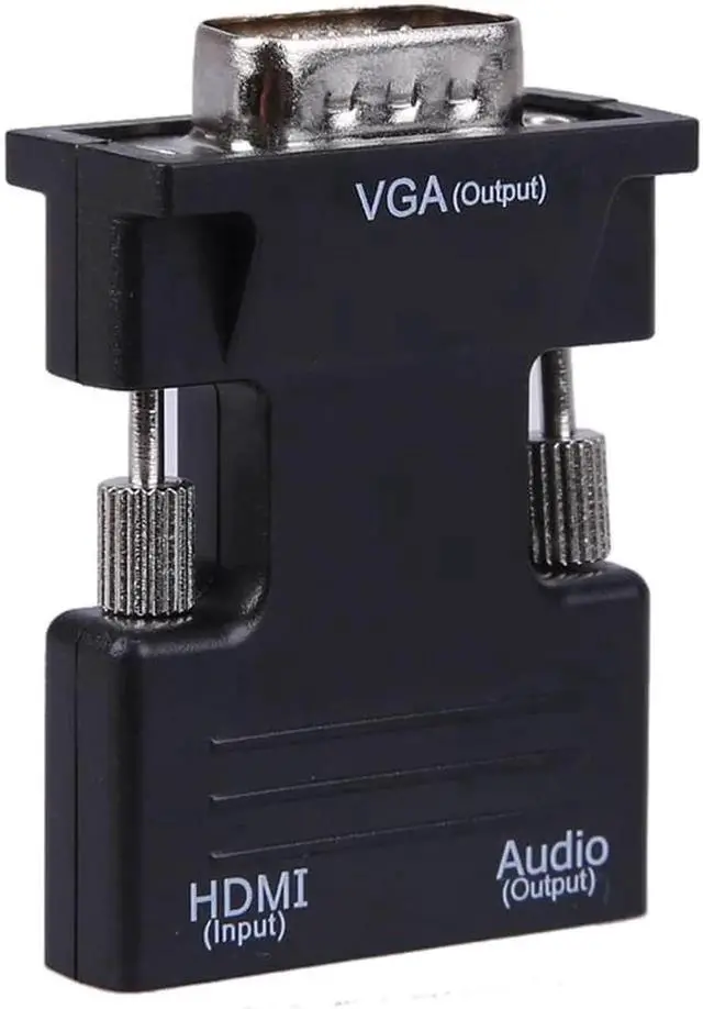 Alt view image 5 of 6 - 1Pcs HDMI Female to VGA Male 3.5mm Audio Output Converter 1080P Connector Adapter HDMI Splitter with 45cm Audio Cable for Computer TV