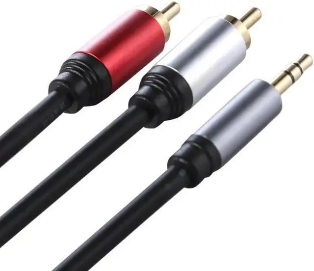 Alt view image 4 of 6 - 1Pcs 1.8m Jack 3.5mm to 2 RCA Audio Cable AUX Splitter Stereo Male to Male RCA Adapter Wire for Home Theater Amplifier