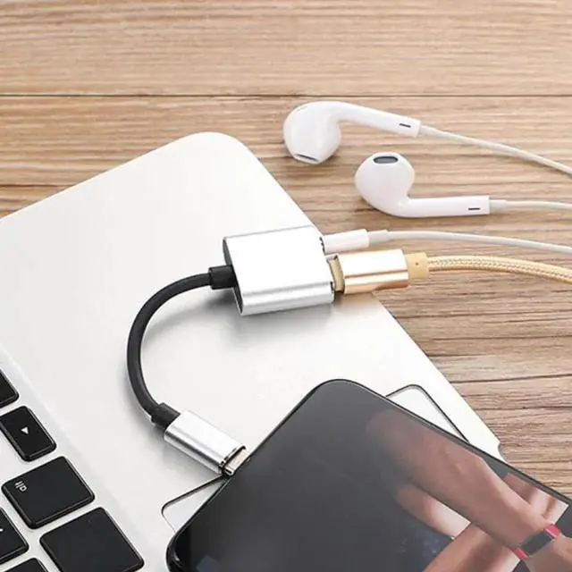 Alt view image 4 of 6 - 1Pcs GULEEK Type C Audio Cable to 2 in 1 USB C 3.5 mm Jack Earphone Adapter Receiver for Moto Audio Splitter