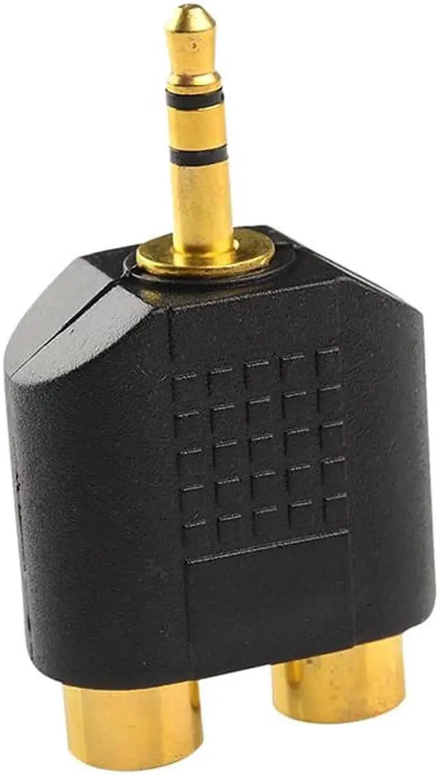 Alt view image 6 of 6 - 1Pcs 3.5 mm Stereo RCA Splitter Connector Male to 2 RCA Female Audio Adapter for Computer Speaker Earphone Headphone