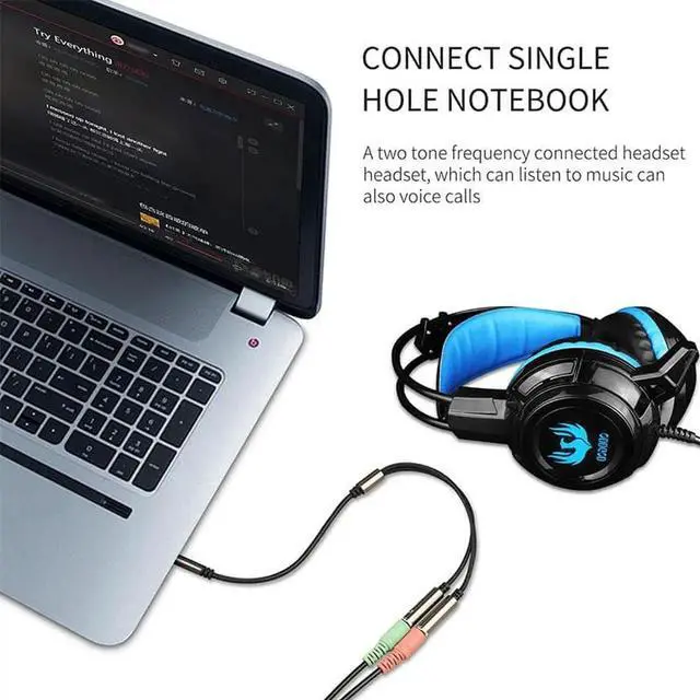 Alt view image 5 of 6 - 1Pcs 3.5mm Jack Audio Splitter Cable Earphone Splitter Tow In One audio line Aux Microphone and Headphones adapter for Phone iPad