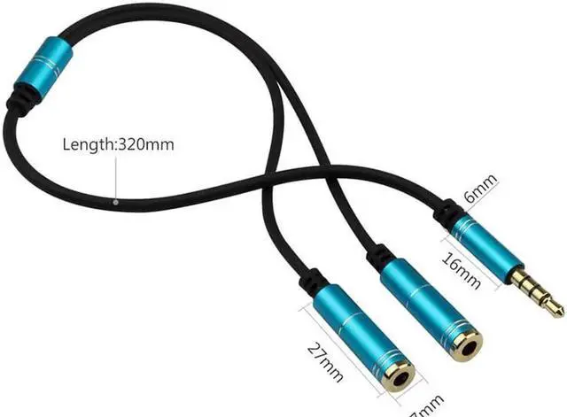 Alt view image 4 of 6 - 1Pcs 3.5mm Audio Splitter Cable Jack Plug Male To 2 Female Earphone Extension Cables Headphone Microphone Adapter For iphone MP3 iPad