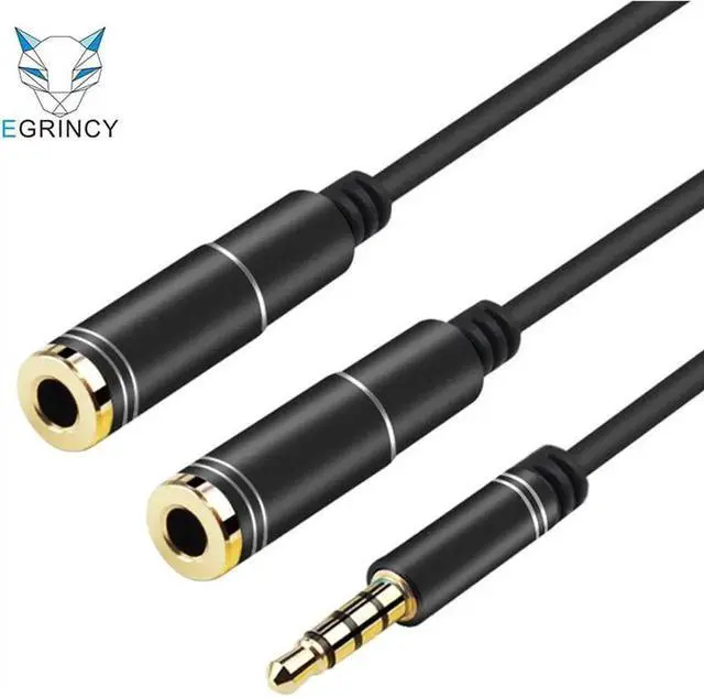 Main image of 1Pcs 3.5mm Audio Splitter Cable Jack Plug Male To 2 Female Earphone Extension Cables Headphone Microphone Adapter For iphone MP3 iPad
