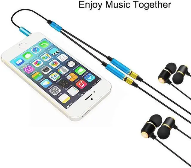 Alt view image 5 of 6 - 1Pcs 3.5mm Audio Splitter Cable Jack Plug Male To 2 Female Earphone Extension Cables Headphone Microphone Adapter For iphone MP3 iPad