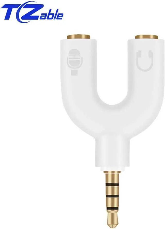 Alt view image 4 of 6 - 1Pcs Audio Splitter 3.5mm Jack Audio Converter Laptop Mobile Phone Connect Microphone Headset AUX Cable 2 in 1 Swivel U Type Adapter