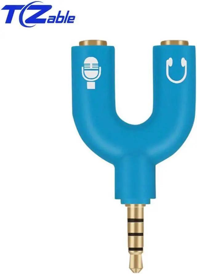 Alt view image 6 of 6 - 1Pcs Audio Splitter 3.5mm Jack Audio Converter Laptop Mobile Phone Connect Microphone Headset AUX Cable 2 in 1 Swivel U Type Adapter