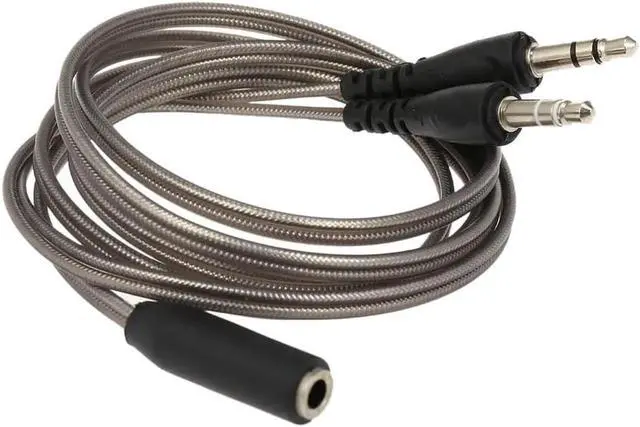 Main image of 1Pcs 3.5mm Audio Y Splitter Cable 1 Female to 2 Male Converter Earphone Microphone Cord Adapter for Headphone to Desktop Laptop PC