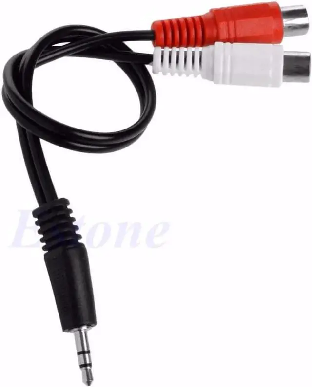 Alt view image 2 of 6 - 1Pcs BGEKTOTH 3.5mm Male to 2 RCA Female Plug Stereo Audio Adapter Headphone Y Cable Splitter