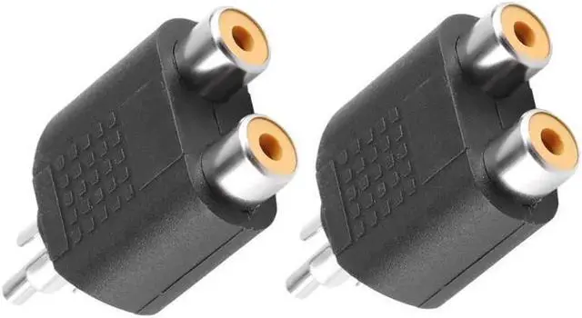 Alt view image 6 of 6 - 2Pcs RCA Y Splitter AV Audio Video Plug Converter RCA2pcs RCA Splitter AV Audio Video Plug Converter 1 Male to 2 Female Adapter