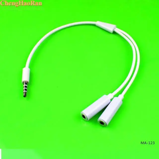 Alt view image 2 of 3 - 1Pcs 2 in 1 Splitter 3/4 Pole Male 3.5mm Audio Cable Adapter Earphone Headset to 2 Female Jack Headphone Mic For PC Notebook Laptop