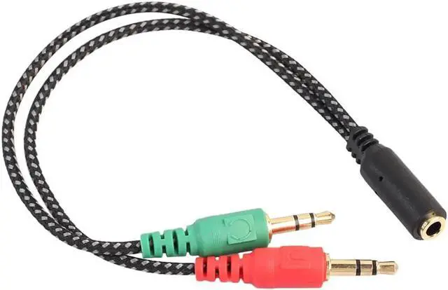 Main image of 1Pcs centechia 15cm 3.5mm Stereo Audio 1 F to 2 M Earphone Splitter Audio Extension Cord Headset Microphone Adapter