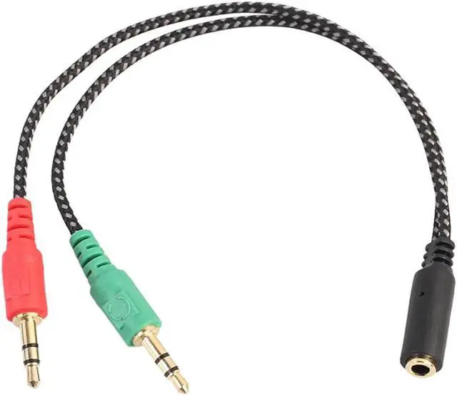 Alt view image 2 of 6 - 1Pcs centechia 15cm 3.5mm Stereo Audio 1 F to 2 M Earphone Splitter Audio Extension Cord Headset Microphone Adapter