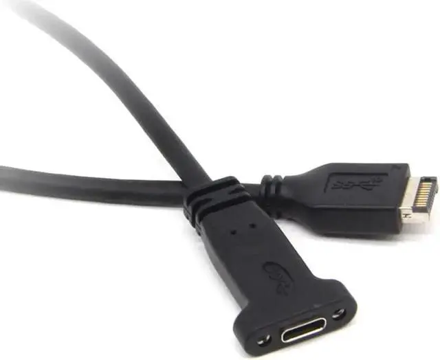 Alt view image 2 of 4 - Motherboard Expansion Cable USB 3.1 Type E Male to USB-C Female 50cm Front Panel Header Computer Connector