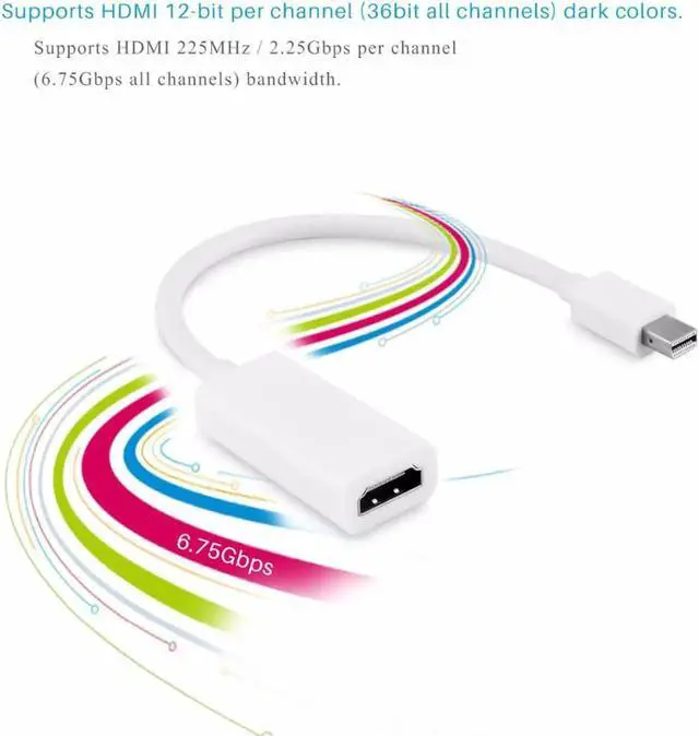 Alt view image 4 of 6 - 1Pcs Fornorm Male to Female Splitter Mini Displayport DP To DVI HDMI VGA Audio Adapter Display Port Cable 1080P