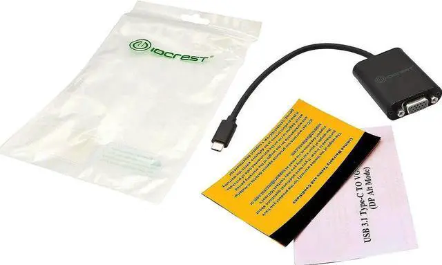 Alt view image 2 of 2 - USB-C Thunderbolt 3 TB3 to VGA Adapter, USB 3.1 Type C to VGA Adapter (Male to Female) SI-ADA32021