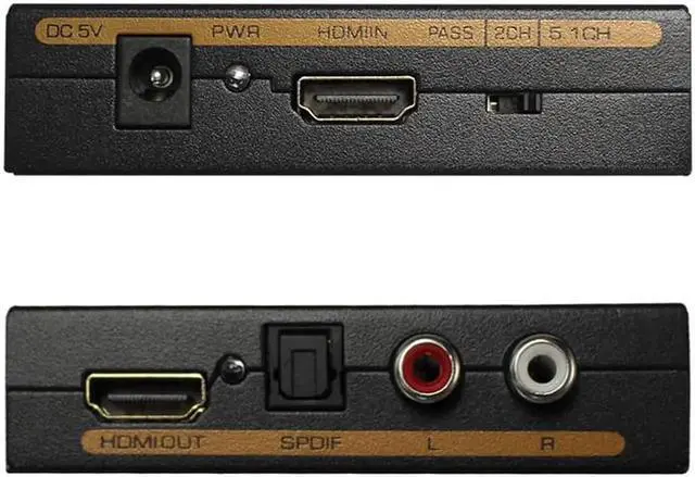 Main image of 1Pcs Hdmi audio extractor HDMI to HDMI Optical TOSLINK SPDIF + RCA L/R Audio Extractor Converter HDMI Audio Splitter Adapter