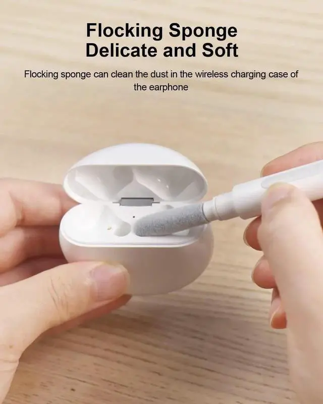 Alt view image 5 of 5 - Cleaning Pen for Airpods Pro 1 2 Multi-Function Cleaner Kit Soft Brush for Bluetooth Earphones Case Cleaning Tools for Lego Huawei Samsung MI Earbuds (White)