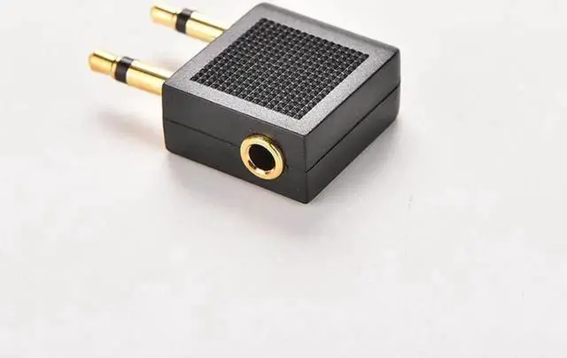 Alt view image 6 of 6 - 1Pcs 3.5mm Stereo AUX Jack 2 Male to 1 Female F Splitter Headphone Audio Adapter Airplane Travel On Plane Airline Audio Converter