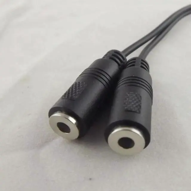 Alt view image 4 of 4 - 1Pcs 6.35mm 1/4" Male To Dual 3.5mm Female Stereo Audio Y Splitter Adapter Cable 20cm