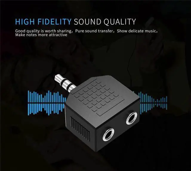 Alt view image 2 of 6 - 1Pcs Robotsky 3.5mm Audio Stereo Jack 1 Male to 2 Female Headphone Audio Splitter Adapter for MP3 Headset Car Phone Speaker Tablet